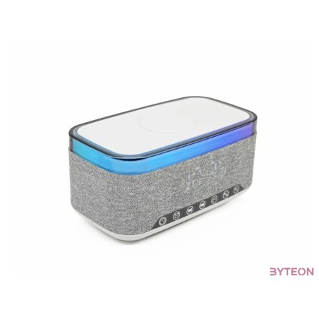 ENT Denver CRQ-225 Rádiós ébresztőóra Bluetooth funkcióval és vezeték nélküli töltéssel - Szürke