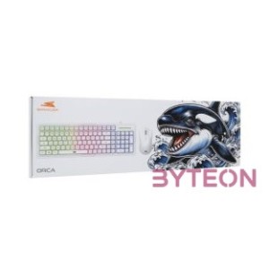 BILL Baracuda BGC-011W ORCA - Billentyűzet, egér gamer csomag - Fehér - US