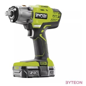 Ryobi 18V One Plus három sebességes 1,2 ütvecsavarozó, 1x 2,0Ah akkumulátor, töltő - R18IW3-120S