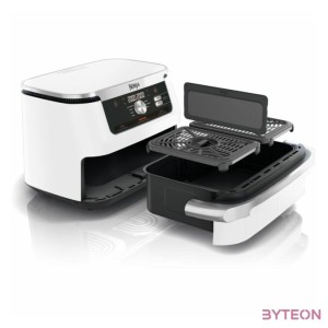 SMH Ninja Foodi 10,4L dupla fiókos forrólevegős sütő - AF500EUWH - Ezüst,Fehér