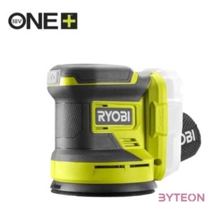 Ryobi 18V One Plus excentrikus csiszoló, 3x csiszolópapír, akkumulátor és töltő nélkül - RROS18-0