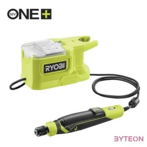 Ryobi 18V One Plus magasfordulatszámú mikrógép, 15x tartozék, akkumulátor és töltő nélkül - RRT18-0