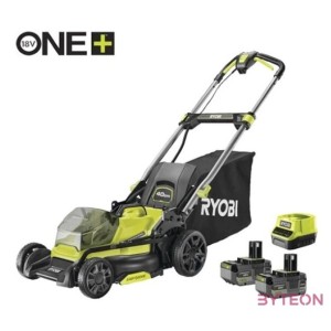 Ryobi 18V One Plus szénkefe nélküli fűnyíró, 40cm vágási szélességgel, 2x 4,0Ah akkumulátor, töltő - RY18LMX40C-240