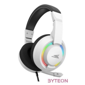 HDP Baracuda BGH-021W HYDRA-W gamer fejhallgató mikrofonnal - RGB - fehér