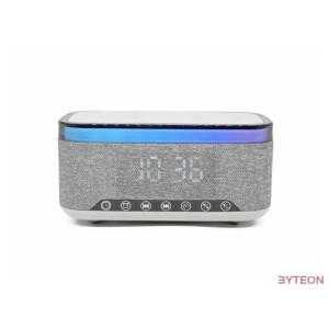 ENT Denver CRQ-225 Rádiós ébresztőóra Bluetooth funkcióval és vezeték nélküli töltéssel - Szürke