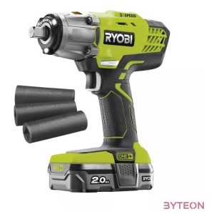 Ryobi 18V One Plus három sebességes 1,2 ütvecsavarozó, 1x 2,0Ah akkumulátor, töltő - R18IW3-120S