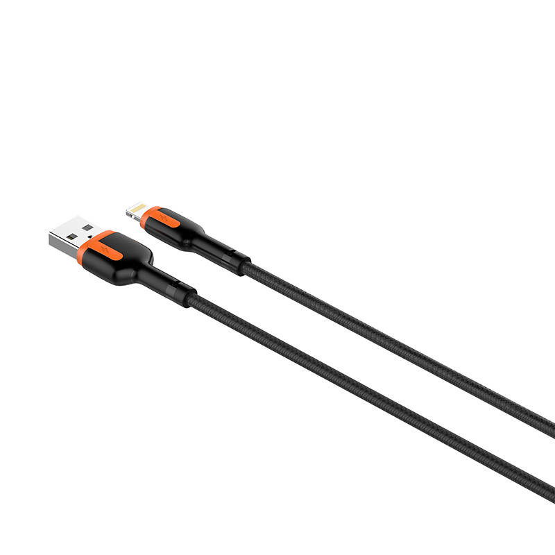 LDNIO LS531, USB - Lightning 1m Cable (Grey-Orange)