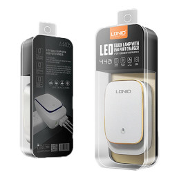 LDNIO A4405 4USB, LED lamp Wall charger + Lightning Cable