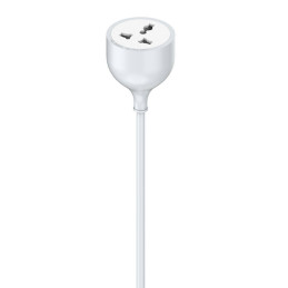 Extension cord with one AC socket LDNIO SC1017, EU/US, 5m (white)