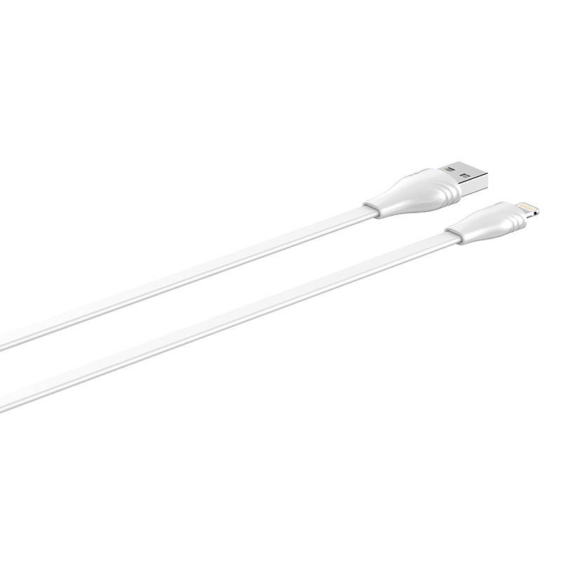 Cable USB to Lightning LDNIO LS553, 2.1A, 2m (white)