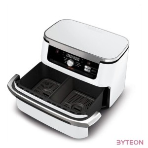 SMH Ninja Foodi 10,4L dupla fiókos forrólevegős sütő - AF500EUWH - Ezüst,Fehér