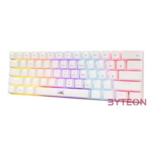 BILL Baracuda BGK-03211W,R-US DOLPHIN-W - Mechanikus gamer billentyűzet piros kapcsolóval - Fehér - US