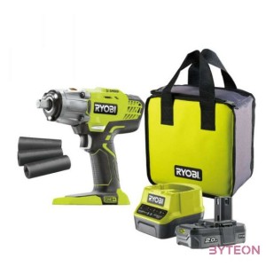 Ryobi 18V One Plus három sebességes 1,2 ütvecsavarozó, 1x 2,0Ah akkumulátor, töltő - R18IW3-120S