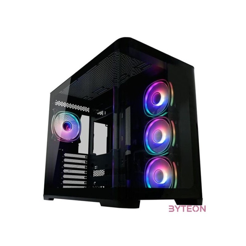 HÁZ LC Power - LC-8001B-ON hangszigetelt ATX ház