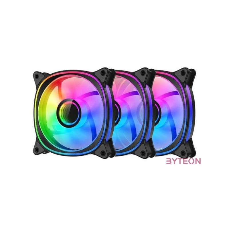 Fan LC Power LC-CF-120-ARGB-KIT-R-B - fekete