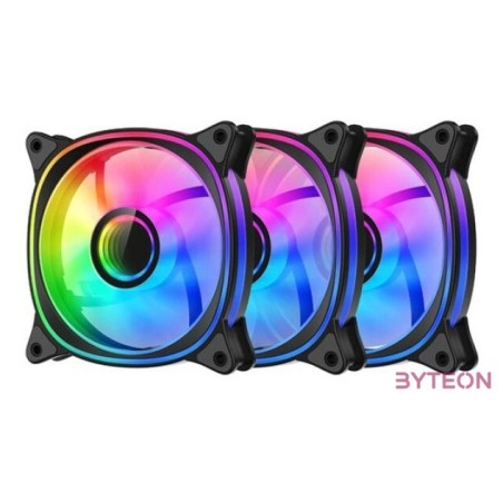 Fan LC Power LC-CF-120-ARGB-KIT-R-B - fekete