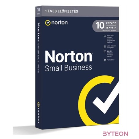 SW Norton Small Business 2.0 - 21463585 - 250GB HU 1 felhasználó, 10 eszköz , 1 év, dobozos