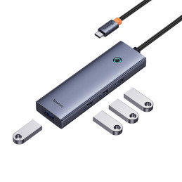 4in1 Hub Baseus  UltraJoy USB-C do USB 3.0 (space grey)