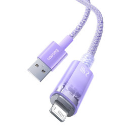 Fast Charging cable Baseus USB-A to Lightning Explorer Series 1m 2.4A (purple)