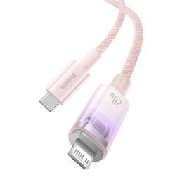 Fast Charging cable Baseus USB-A to Lightning Explorer Series 2m 20W (pink)