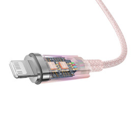 Fast Charging cable Baseus USB-A to Lightning Explorer Series 2m 20W (pink)