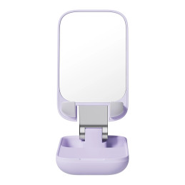 Folding phone stand Baseus with mirror (purple)