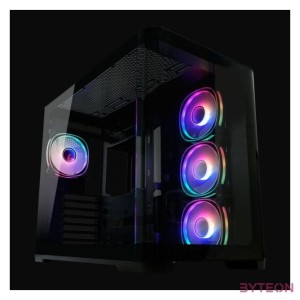 HÁZ LC Power - LC-8001B-ON hangszigetelt ATX ház