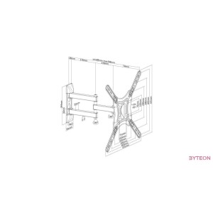Sbox LCD-443 23"-55" dönthető karos fali konzol