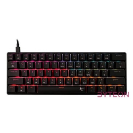 BILL White Shark GK-004111B,R-US SHINOBI-2 vezetékes mechanikus gamer billentyűzet - fekete - US