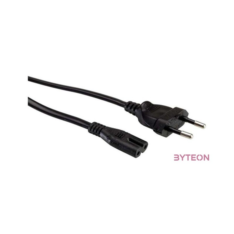 ROLINE Tápkábel Hálózati, Europlug - C7, 5m, fekete