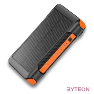 CHG Alcor SD10000 Solar & Dynamo vésztöltő beépített lámpával - narancssárga