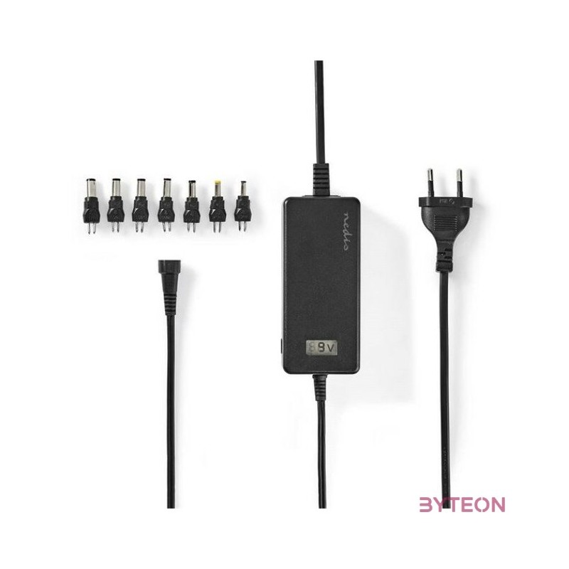 Nedis ACPA105 univerzális AC-DC tápegység, 5V-24V, 36W, 7 cserélhető táp dugó