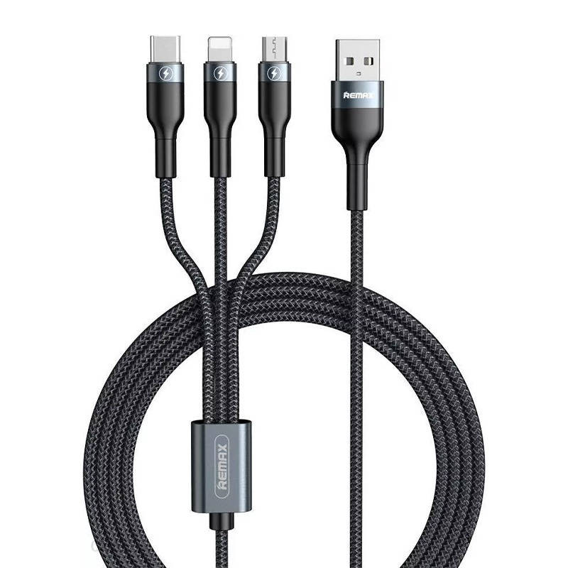 USB cable 3in1, Remax Sury 2 Series 1.2m, 2A