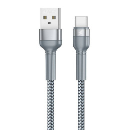 Cable USB-C Remax Jany Alloy, 1m, 2.4A (silver)