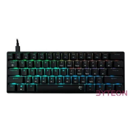 BILL White Shark GK-004131B,BR-US SHINOBI-2 vezetékes mechanikus gamer billentyűzet - fekete - US