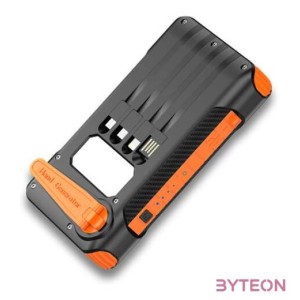 CHG Alcor SD10000 Solar & Dynamo vésztöltő beépített lámpával - narancssárga