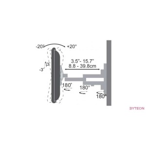 Sbox LCD-443 23"-55" dönthető karos fali konzol