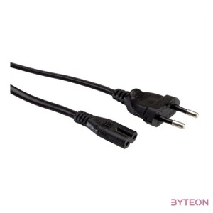 ROLINE Tápkábel Hálózati, Europlug - C7, 5m, fekete