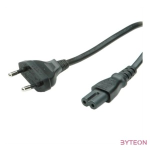 ROLINE Tápkábel Hálózati, Europlug - C7, 5m, fekete