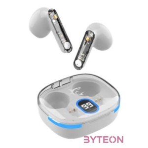 HDP White Shark GEB-TWS37W HYPERBEAT-W bluetooth fülhallgató mikrofonnal - fehér