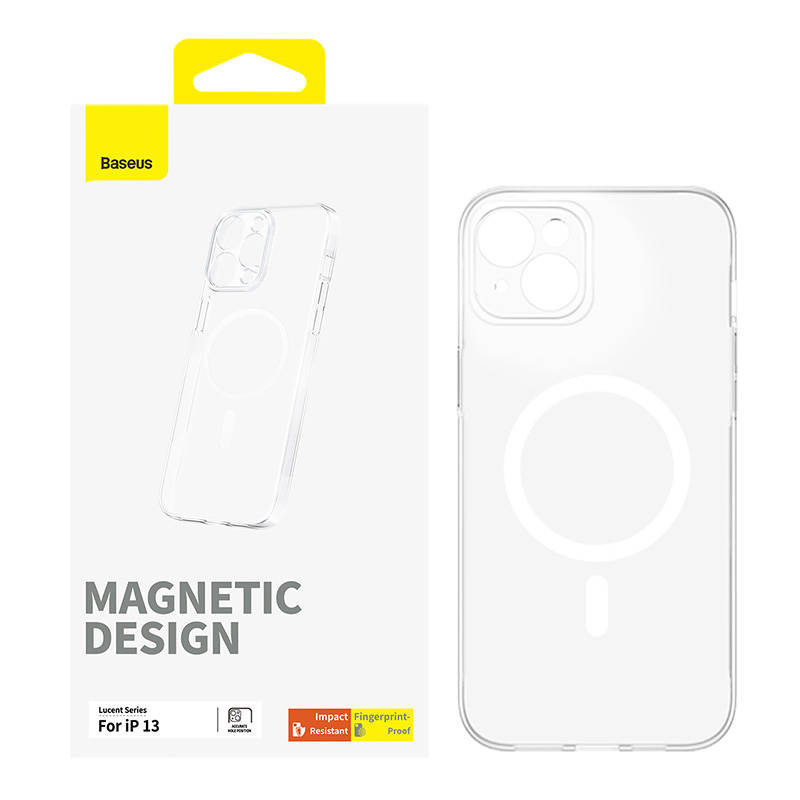 Magnetic Phone Case for iP 13 Baseus OS-Lucent Series (Clear)