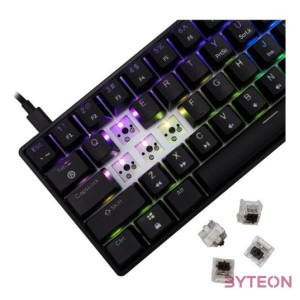 BILL White Shark GK-004131B,BR-US SHINOBI-2 vezetékes mechanikus gamer billentyűzet - fekete - US