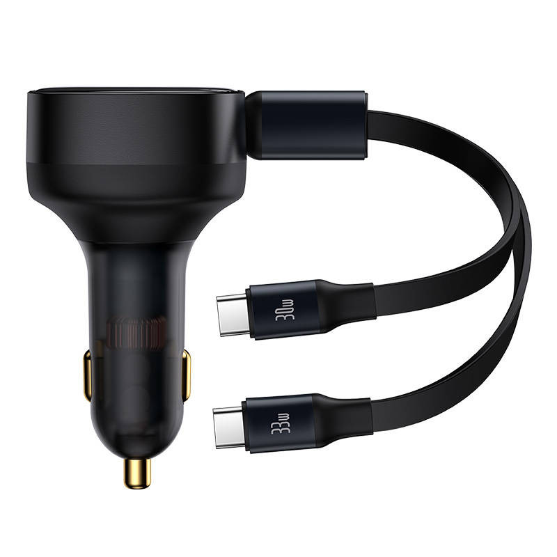 Car Charger Baseus Enjoyment with cable USB-C, 33W (Black)