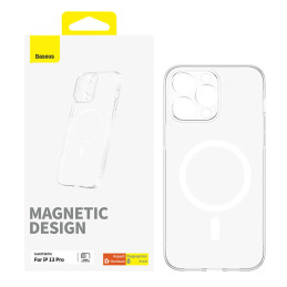 Magnetic Phone Case for iP 13 PRO Baseus OS-Lucent Series (Clear)