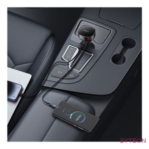 CHG Baseus Enjoyment Pro autós gyorstöltő 60W, USB Type-A  USB Type-C automata behúzós kábel, fekete