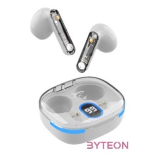 HDP White Shark GEB-TWS37W HYPERBEAT-W bluetooth fülhallgató mikrofonnal - fehér