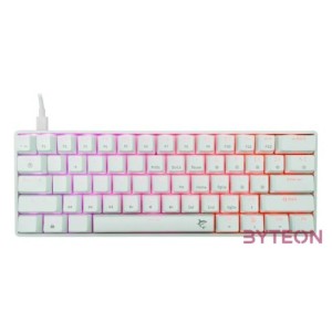 BILL White Shark GK-004211W,R-US SHINOBI-2 vezetékes mechanikus gamer billentyűzet - fehér - US