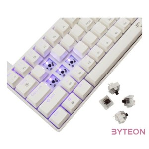 BILL White Shark GK-004231W,BR-US SHINOBI-2 vezetékes mechanikus gamer billentyűzet - fehér - US