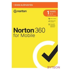 SW Norton 360 Mobile - 21459990 - HU 1 felhasználó, 1 eszköz,1 év, dobozos