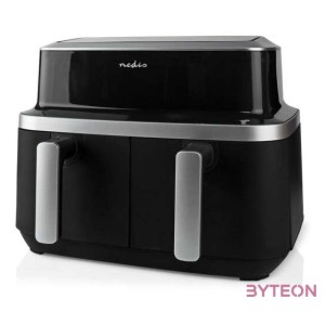 Nedis KAAF320BK 2x4.2l forrólevegős légkeverős sütő